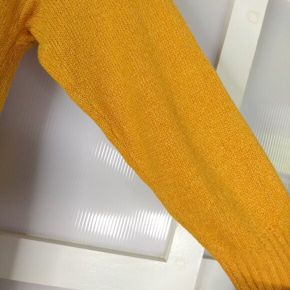 David Benjamin Yellow Pullover Silk Blend Sweater Deep V Neck Long Sleeve Large - Picture 8 of 12
